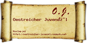 Oestreicher Juvenál névjegykártya
